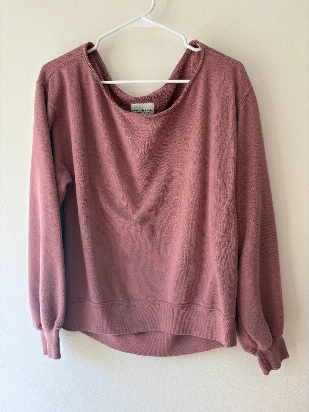Abercrombie & Fitch Soft A&F Collection Rose Pink Boatneck Sweatshirt - Size S